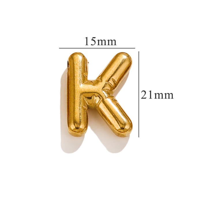 1 Piece Classic Simple Style Letter K Shape Stainless Steel  Gold Color Women's Pendant 